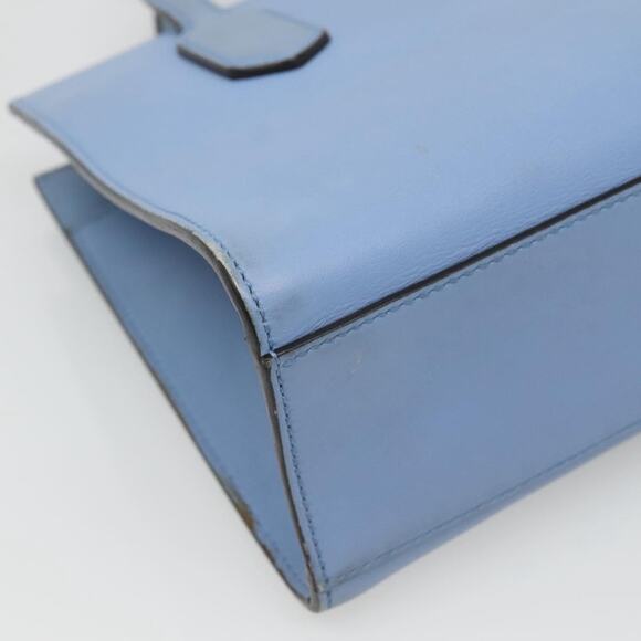 GUCCI Hand Bag Leather Blue Gold - Picture 13 of 16